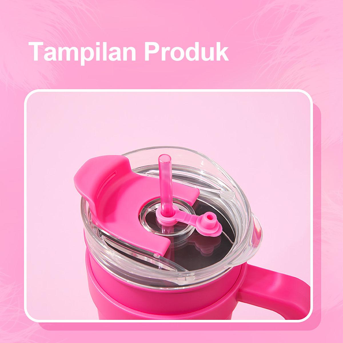 Barbie Pink Tumbler Cup Stainless Steel Drinking Cup 54oz/1600mL Portable Water Cup With Straw&Lid Bottle Pink Cup Water Bottles Halloween Gift Drinkware F