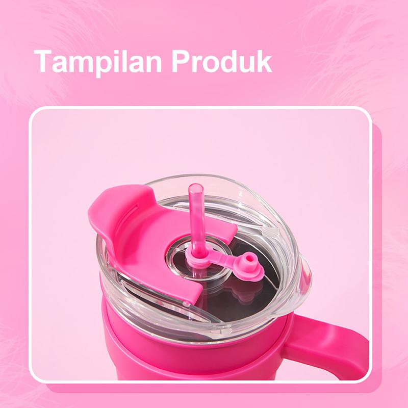 Barbie Pink Tumbler Cup Stainless Steel Drinking Cup 54oz/1600mL Portable Water Cup With Straw&Lid Bottle Pink Cup Water Bottles Halloween Gift Drinkware F