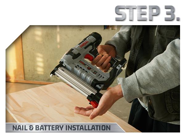 LINKNAL Electric Nail Gun, Cordless Brad Nailer, 18 Gauge, 2×20V Li-ion Batteries, Charger & 1000 Nails Included (L820-BN) - Tool Cordless Heavy Duty LINKNAL Electric Nail Gun, Cordless Brad Nailer, 18 Gauge, 2×20V Li-ion Batteries, Charger & 1000 Nails Included (L820-BN) - Tool Cordless Heavy Duty