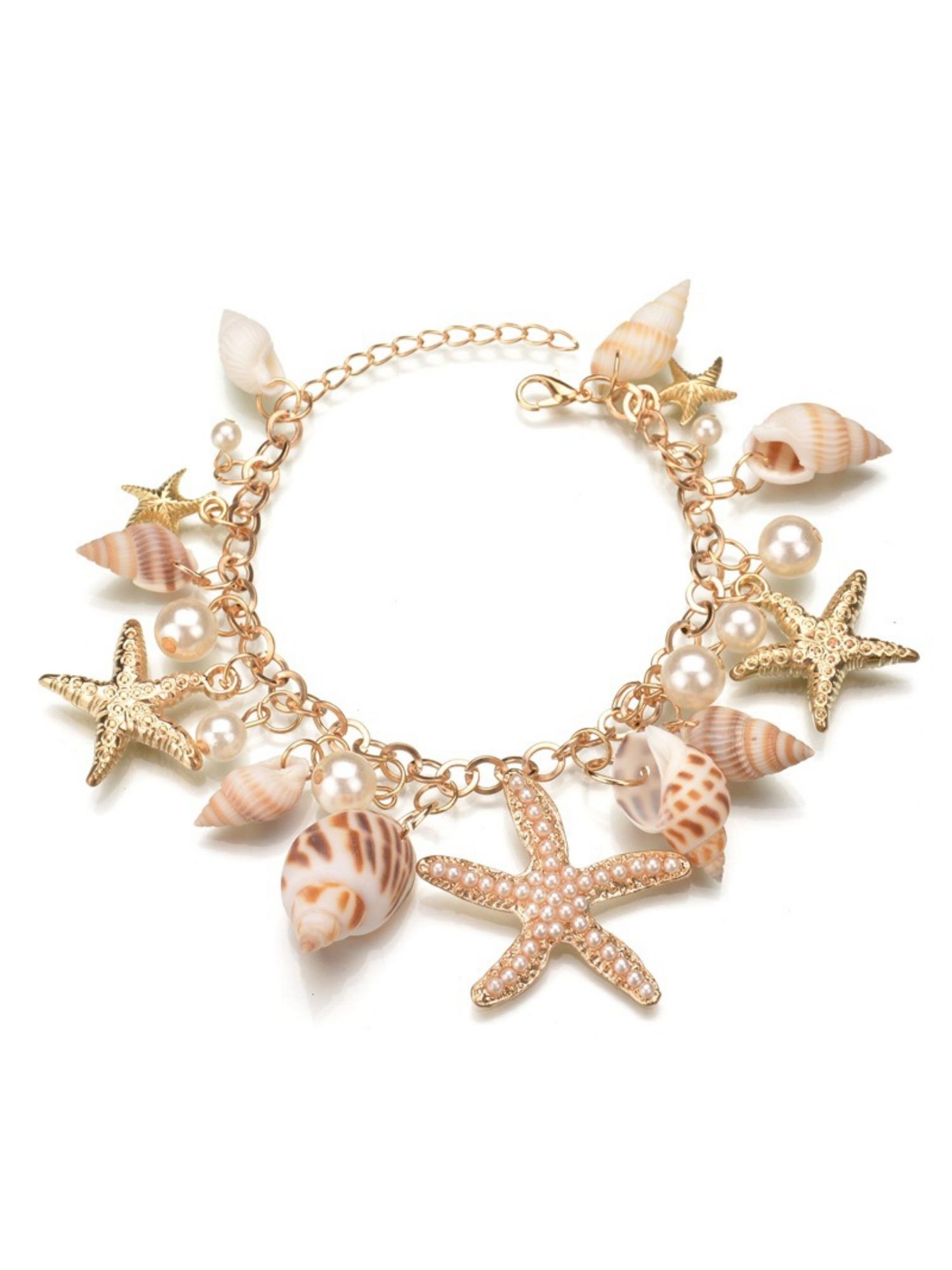 International Fashion Tide Ocean Bohemian Bracelet, Starfish Shell Jewelry, Trendy Accessory for Women, Unique Handmade Design