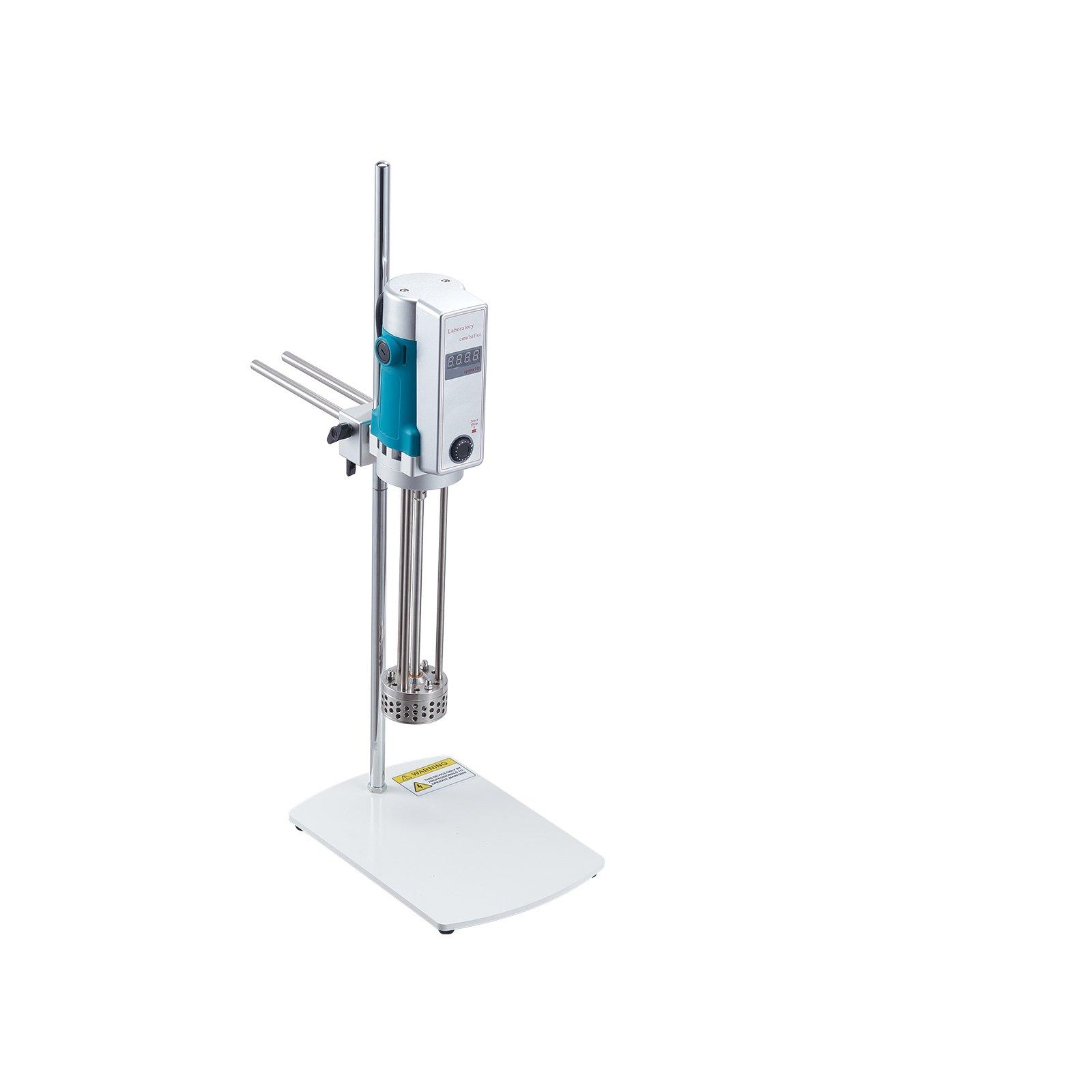 VEVOR 500W Stainless Steel Lab High-Shear Mixer, 200-11000 RPM Adjustable Speed High-Speed Dispersing Homogenizer, Digital Display Emulsify Blend Machine for Cosmetics, Food Industries, High Shear Mix