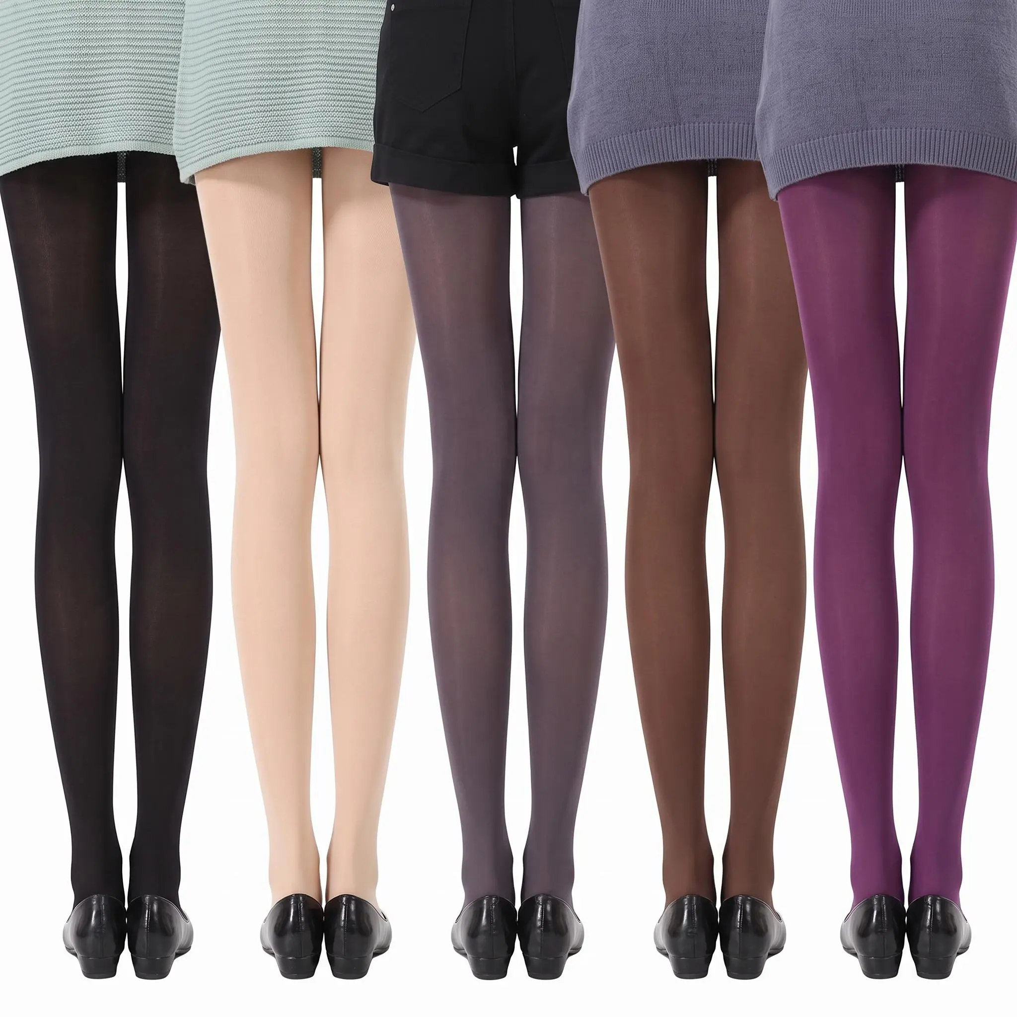 Women's Thermal Opaque Colorful Tights - High-Stretch Comfort Sports Leggings, Warm Winter Cozy Base Layer, Valentine’s Day Gift for Her, Thermal Tights Women's Sports Leggings