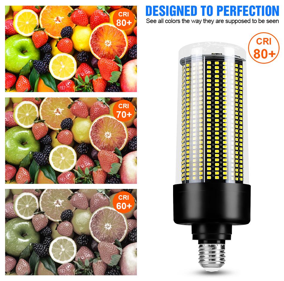 100W E39+E27 LED Corn Light Bulb AC100~277V Warehouse Factory Recessed Ceiling Straight Candle Lamp 80W Daylight 60W Indoor Office Storeroom Basement Parking Lot Garage No Flicker Eye Protection Energy Saving Safety Commercial Lighting Fixture Cool/Warm