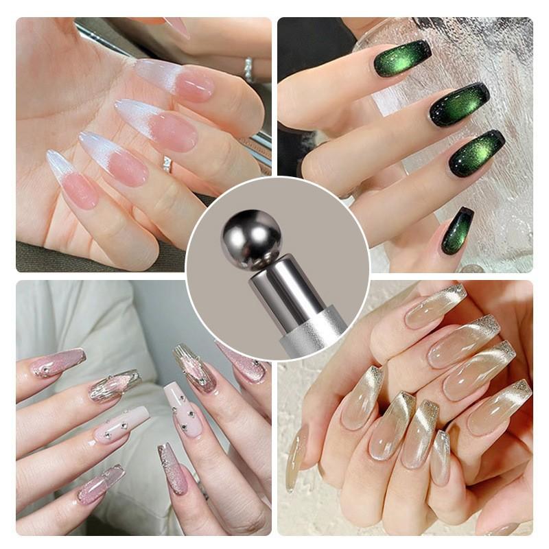 8 counts Double-Ended French Cat Eye Magnets Little Magic Wand Cat Eye Tool Manicure Cigar Magnet Nail Art Nail Care Nail Art Tools