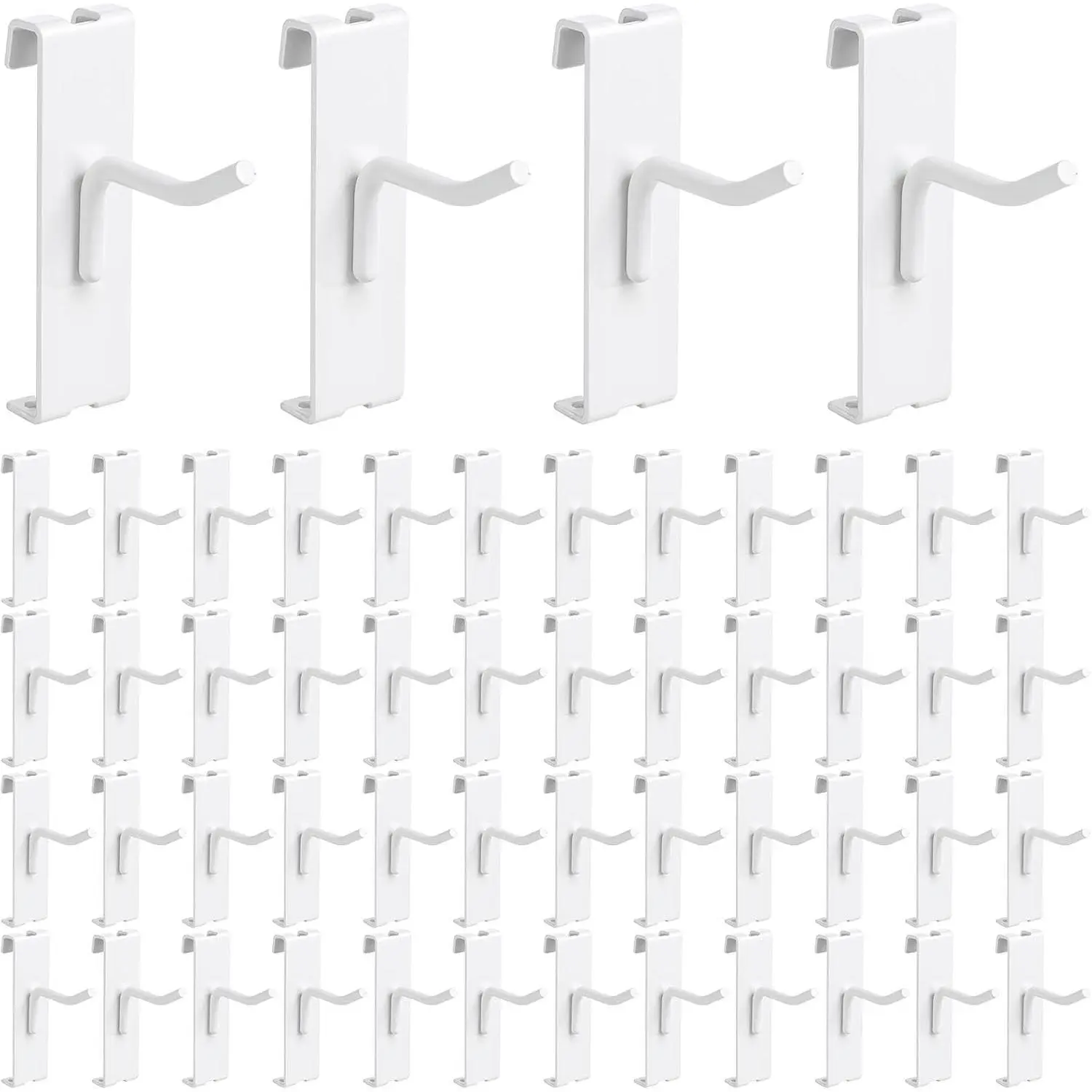 50 Pack Gridwall Hooks, 2 Inch Display Hooks for Wire Grid Wall Panels
