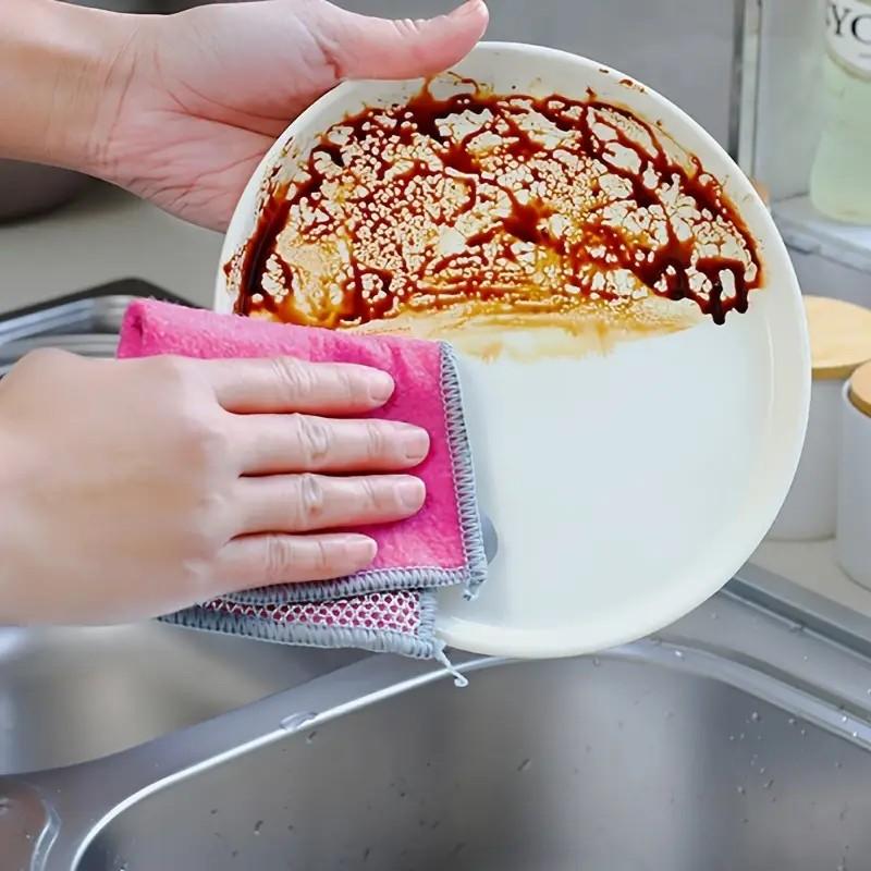 Multi-Purpose Steel Wire Dishwashing Cloth, Wiping Cloth, Scratch-Free, Odorless, Wet & Dry Use, Kitchen Cleaning Sponge for Dishes and Stove