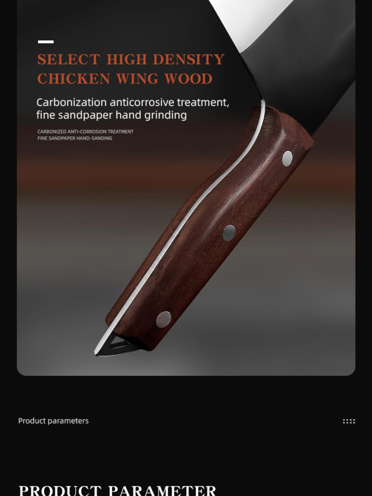 CRANEKIT Vegetable Knife - Ultra-Fast Sharp Chopping Knife for Vegetables, Bone, and All-Purpose Use in Kitchen