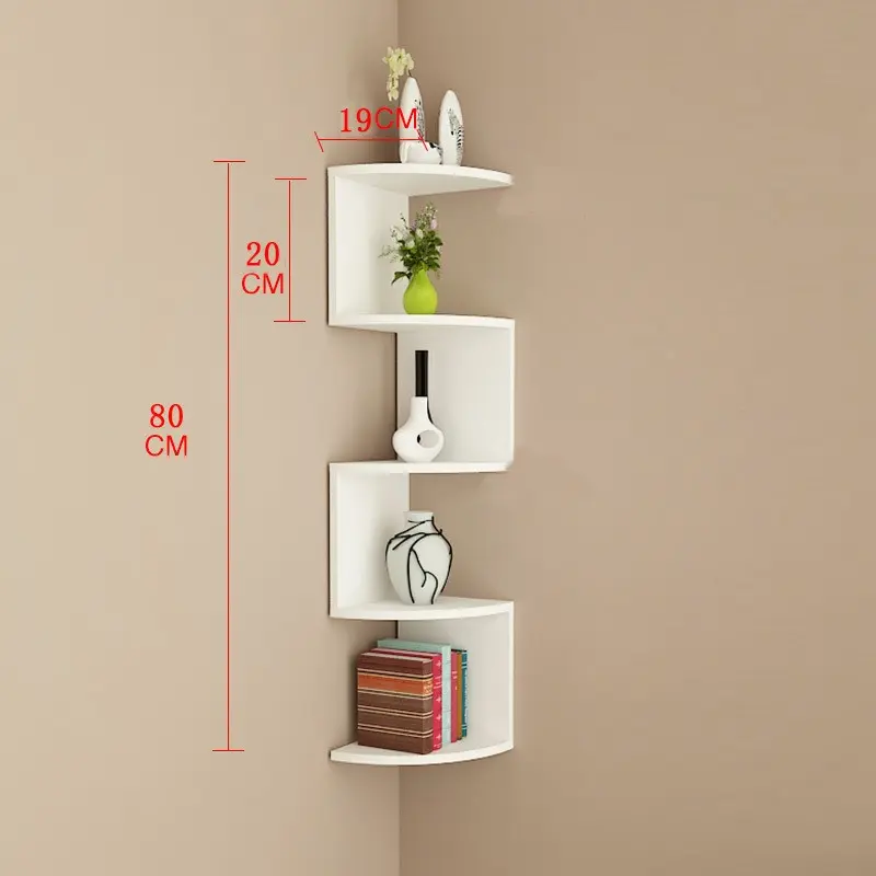 1 piece of home office display stand. Wall-mounted storage rack for the living room. Corner display partition without drilling. Multi-layer wall-mounted display stand for home use. Corner desktop multi-layer display storage rack.
