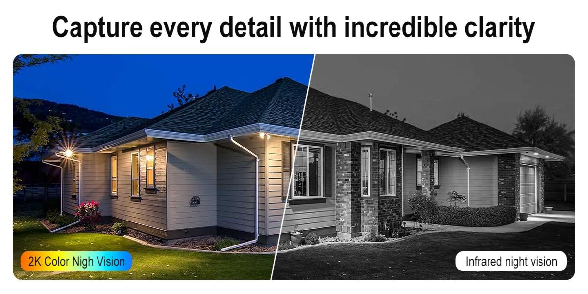 2K Smart Solar Camera, Wall-Mounted Night Vision Camera, Two-Way Audio WiFi Camera, Wireless Outdoor Waterproof, 7500mAh Camera, Mini Solar Camera, Subscription-Based AI Face Recognition/Vehicle/Pet Detection, Supports Cloud Storage, SD Card, TF Card