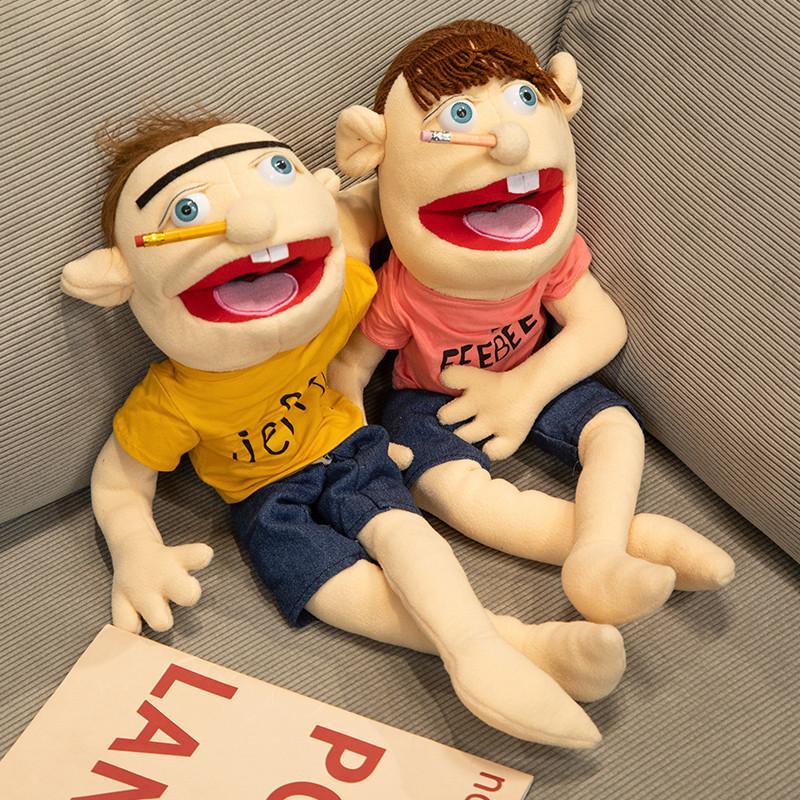 60cm Jeffy Series Hand Puppet Plush Toys Talk Show Party Props Cook Rock Singer Cosplay Stuffed Doll Halloween Xmas Gifts
