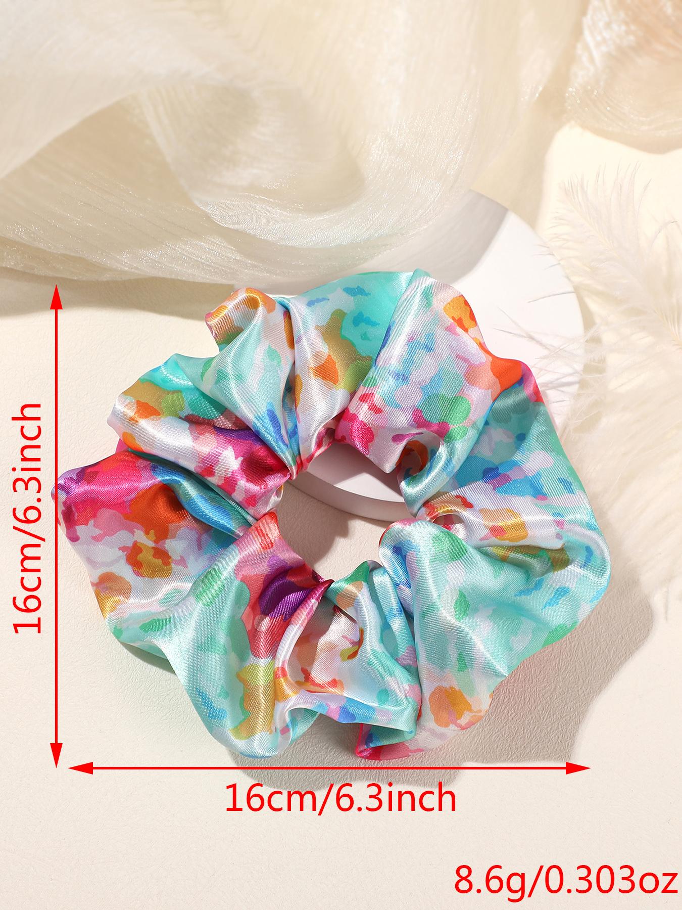 4pcs Fabric Printed Hair Ties, Cute Knot Hair Accessories, Non-Irritating Hair Bands, Casual Style, All Seasons