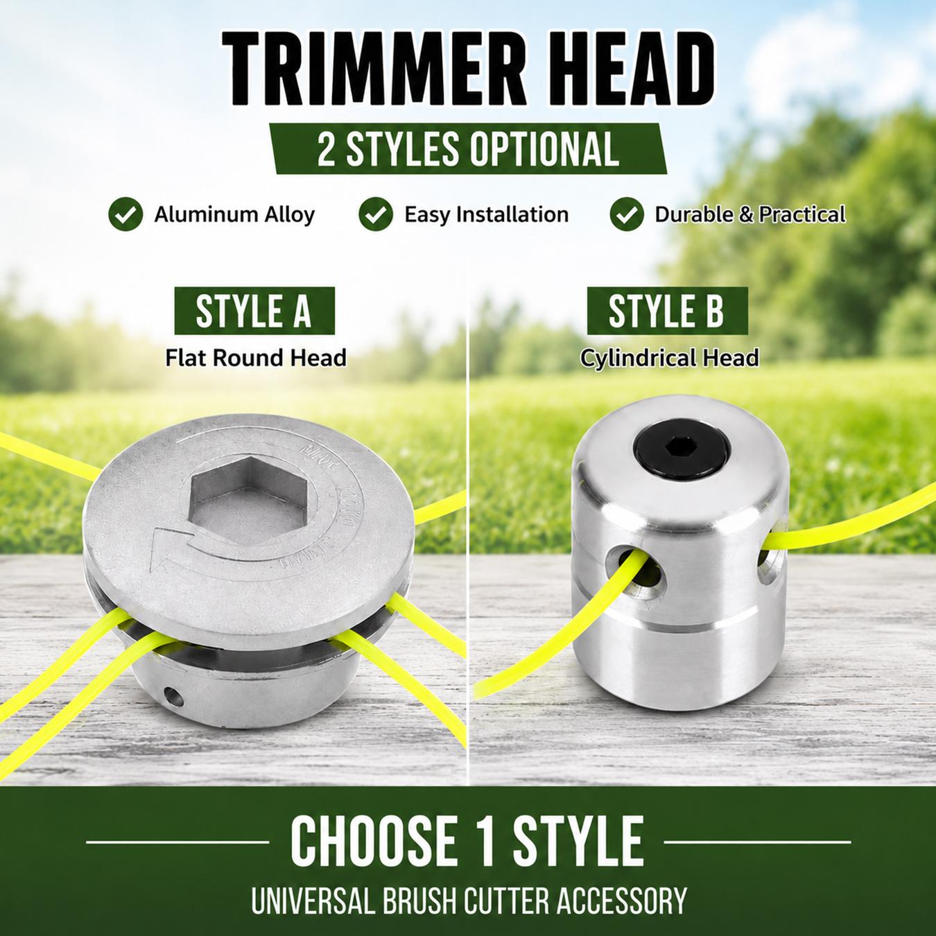 Trimmer Headss Grass, Universal Aluminium Weed Eater Heads with Four Lines, for most lawn mowers, practical and compact, with low vibration and good wear,Weed Eater Heads Trimmer Heads Replacement for Grass Cutter Accessories,Grass Brush Cutter Accessory