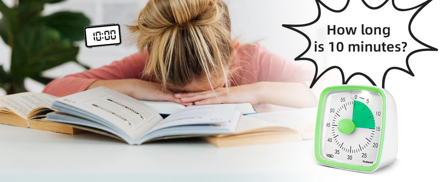 【mothersdaygift】Yunbaoit Night Light 60 Minute Silent Countdown Timer for Office Classroom Kitchen Modern Pastel Visual Timer Boost Concentration Productivity