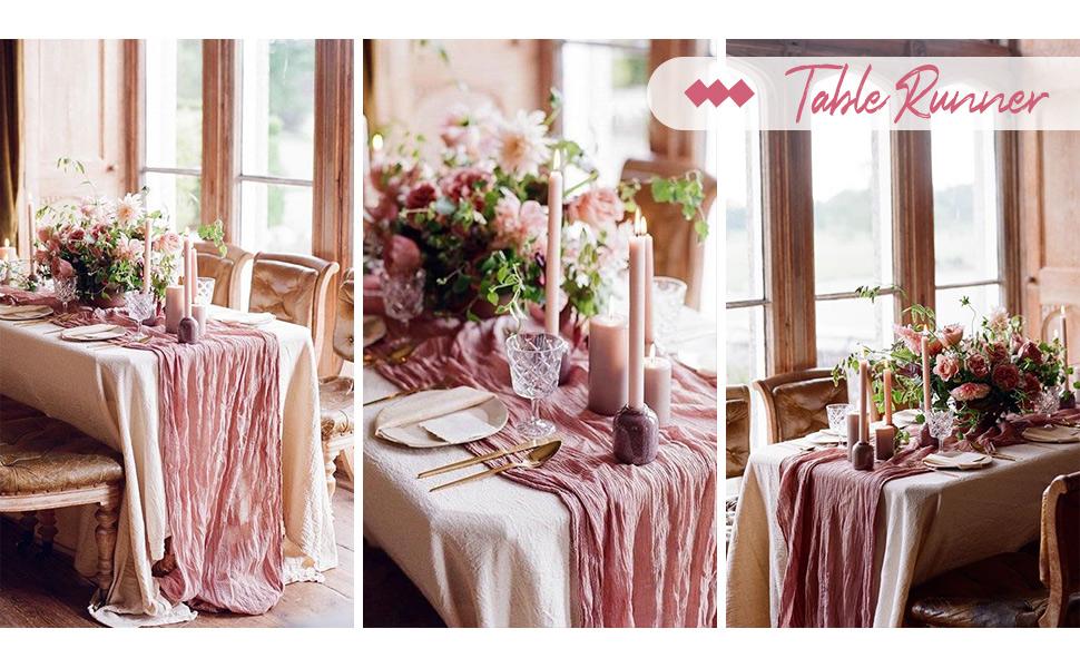 24/30 Pack Cheesecloth Table Runner 10FT Boho Gauze for Wedding Reception Graduation Party Baby Shower Bridal Shower Table Decor Wedding Table Setup  Boho Wedding Decor Event Styling graduation decorations 2026 #SummerVibes Tablecloth Dinnerware