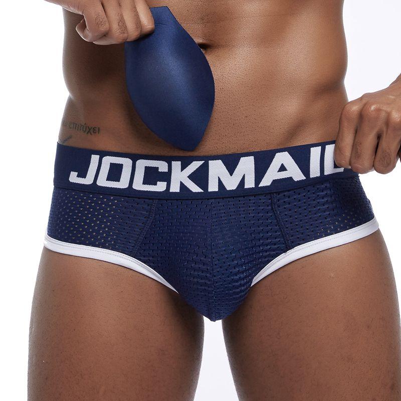 Boxer Mens Package and Butt Padded Underwear Enhancing Trunks Mesh Breathable with Hip-up Enhancing Removable Front and Hip Pads