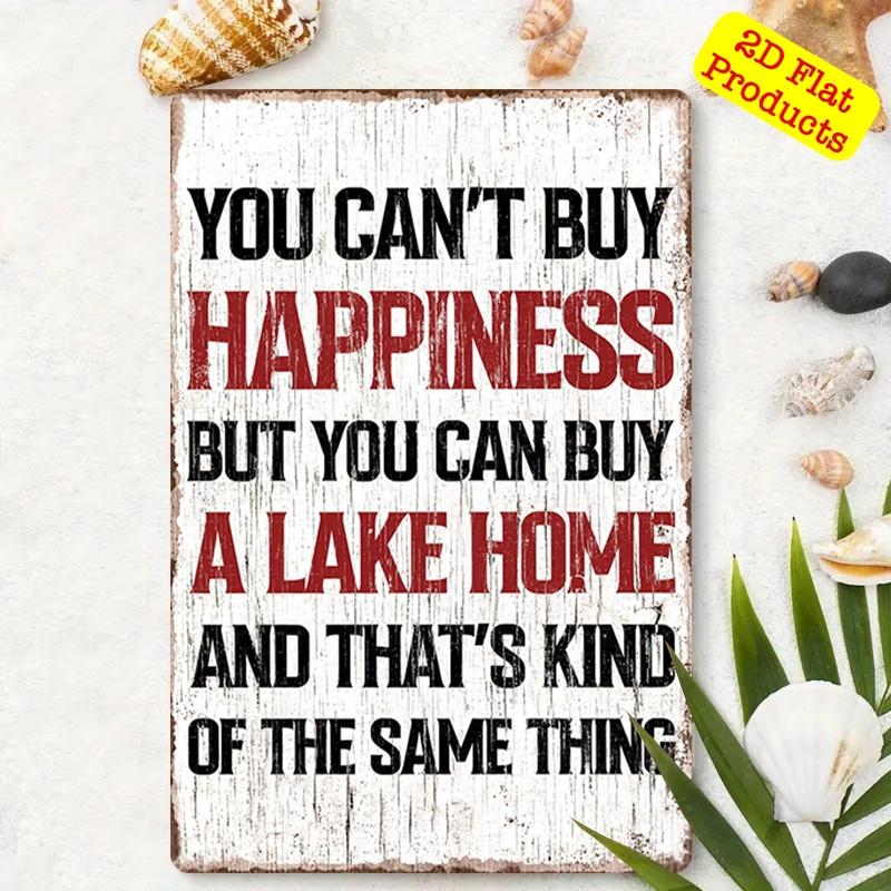 Vintage Aluminum Sign, Lake Life Iron Plate Sign, Summer Atmosphere Decorative Art, Retro Poster Aluminum Sign, 8x12 Inches 2D Flat Poster