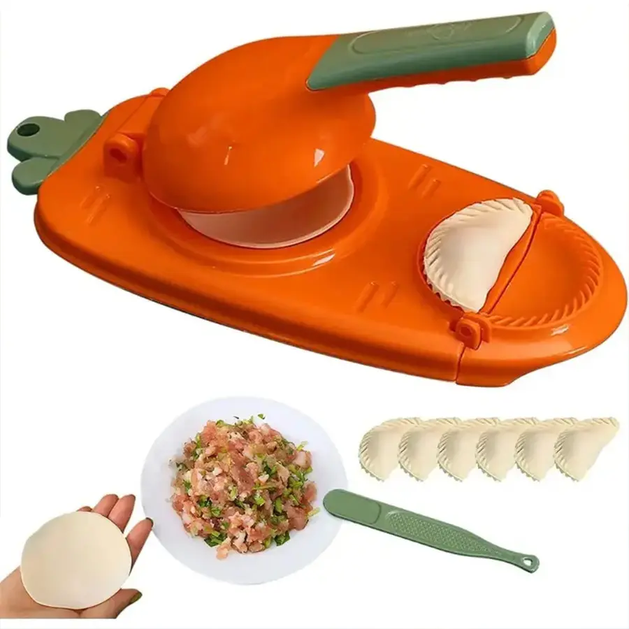 Efficient Two-In-One Dumpling Wrapping Tool, Multi-Functional Dumpling Mould, Easy to Clean, Durable Kitchen Essential Utensils