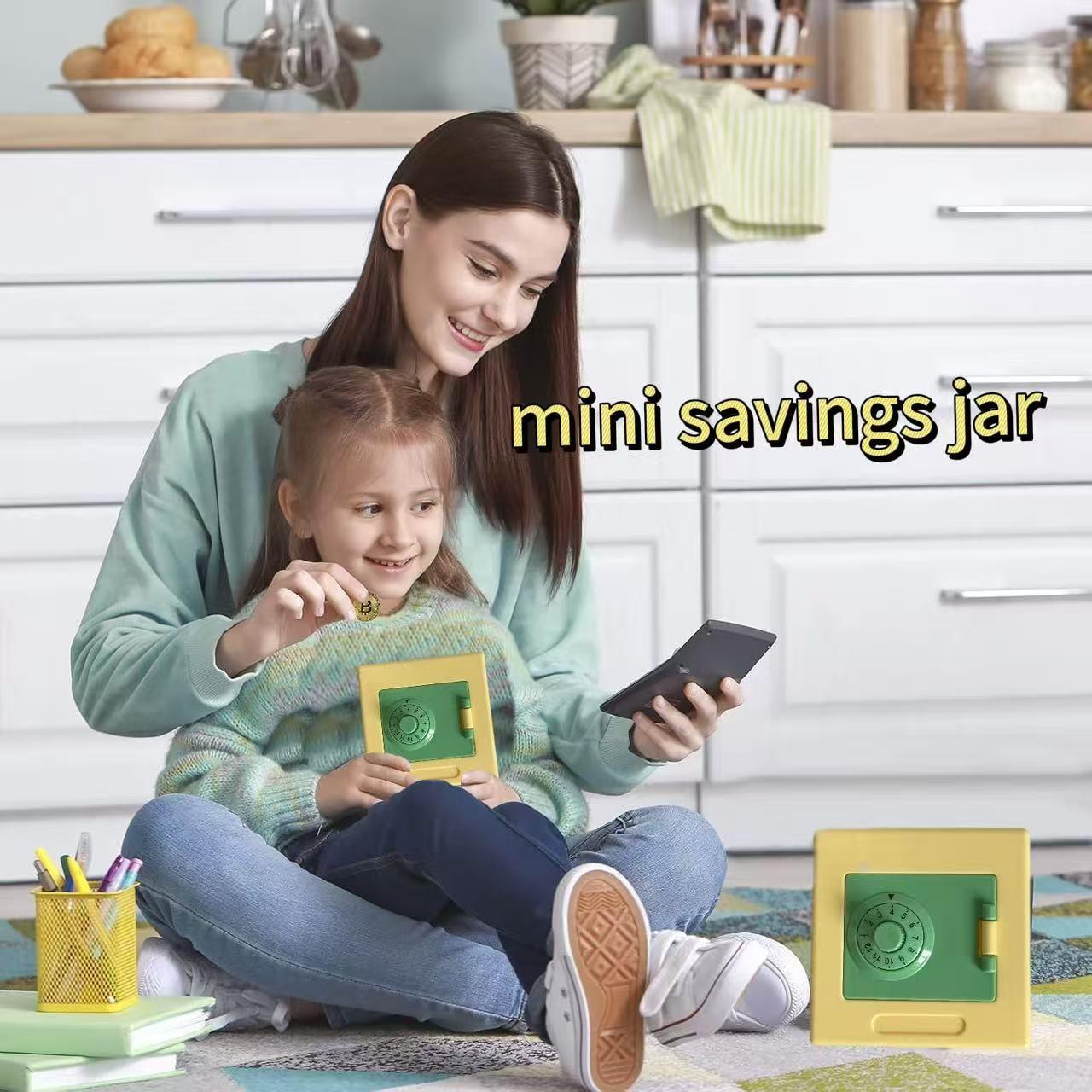 1pcsChildren's ATM piggy bank, suitable for boys and girls, mini electronic bank with password lock, safe coin bank for boys and girls, children's cash savings box, great children's gift toy bank