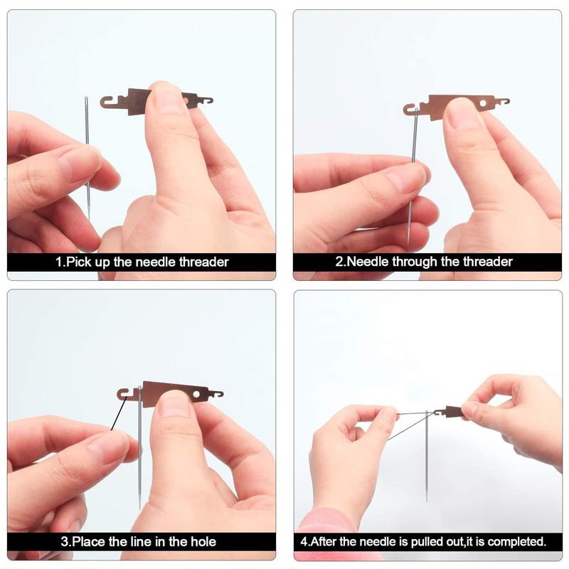 36 PCS Steel Needles Set - Long & Thin Handmade Quilting & Sewing Needles Big Eye Kit for DIY Embroidery Mending Sewing Projects