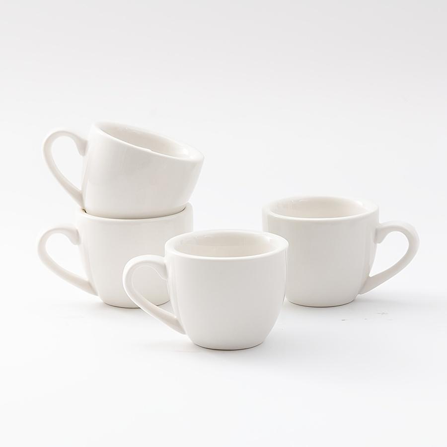 4pcs 60ML/2oz Ceramic Espresso Cups with Handle, Perfect for Espresso Machines, Ideal Gift for Coffee Lovers, Small Tea Cups