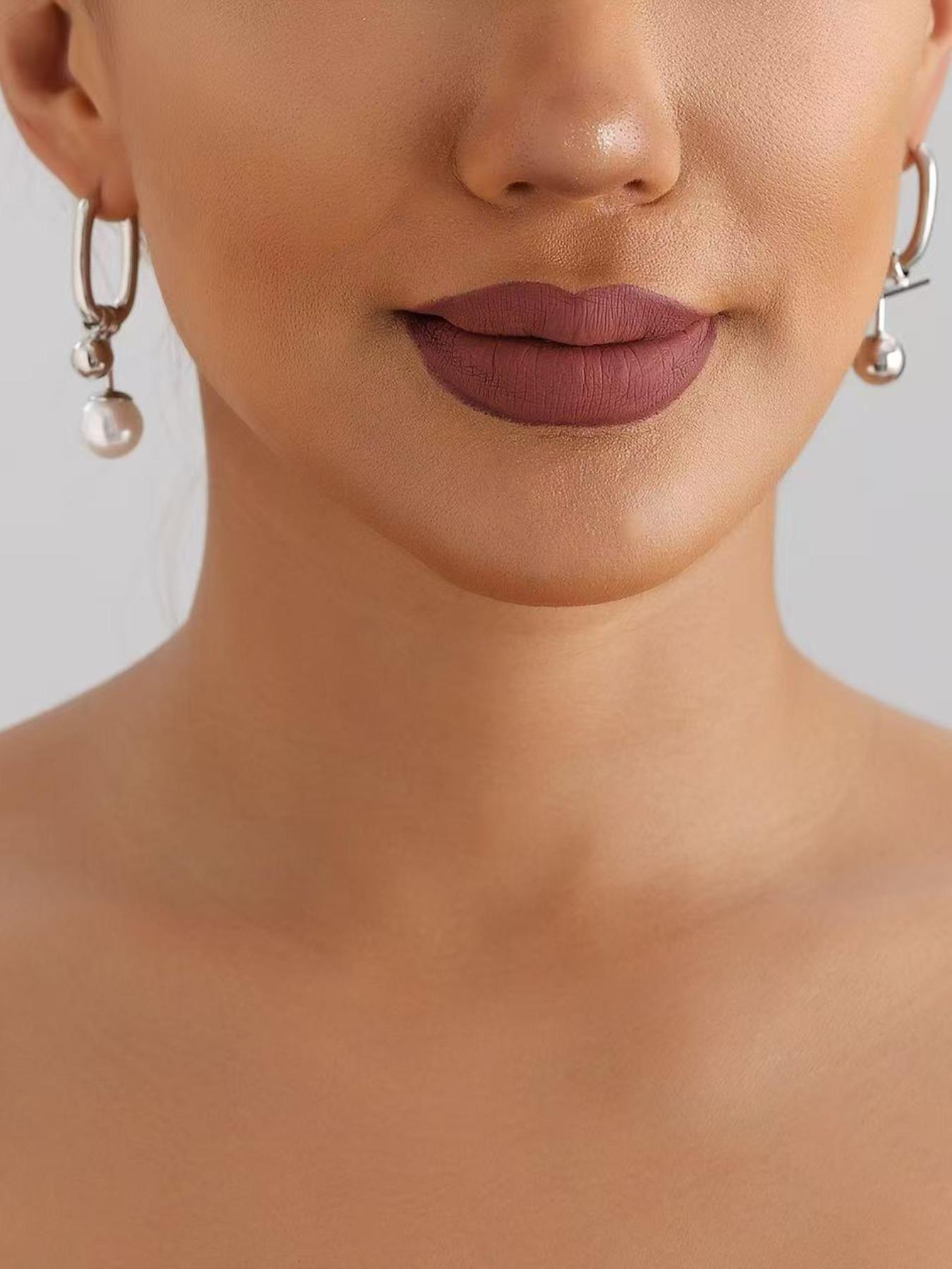 Asymmetrical Pearl Drop Earrings, Minimalist U-Shaped Metal Design, Enhances Facial Shape, Elevates Daily Details