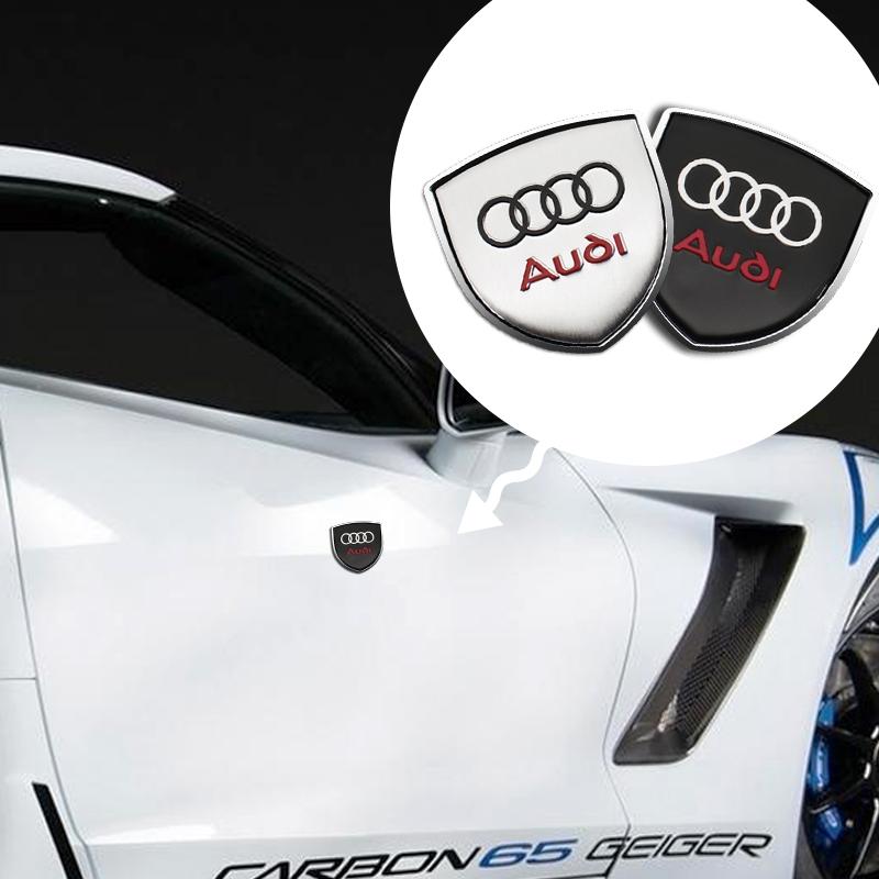 Car Metal Sticker Custom Shield Car Rear Trunk Shield Emblem Badge Sticker Car Decals For Audi Sline A3 A4 B5 B6 B7 B8 8P B9 8V 8L A6 C7 C6 A1 A5 A7 TT Q3 Q5 Q7 Q8 S3 S4 S5 S6 S7 RS3 RS5
