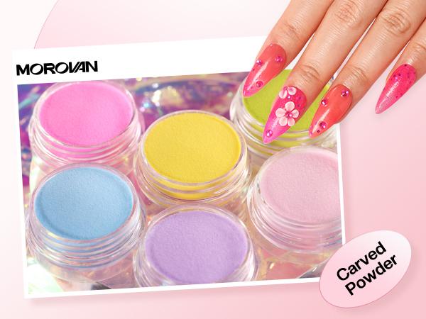 MOROVAN Acrylic Nail Blossom Kit with Everything: Blossom Series Nail Kit Set Professional Acrylic with Everything Nail Charms for Beginners Acrylic Nail Set Full Acrylic Nail Supplies