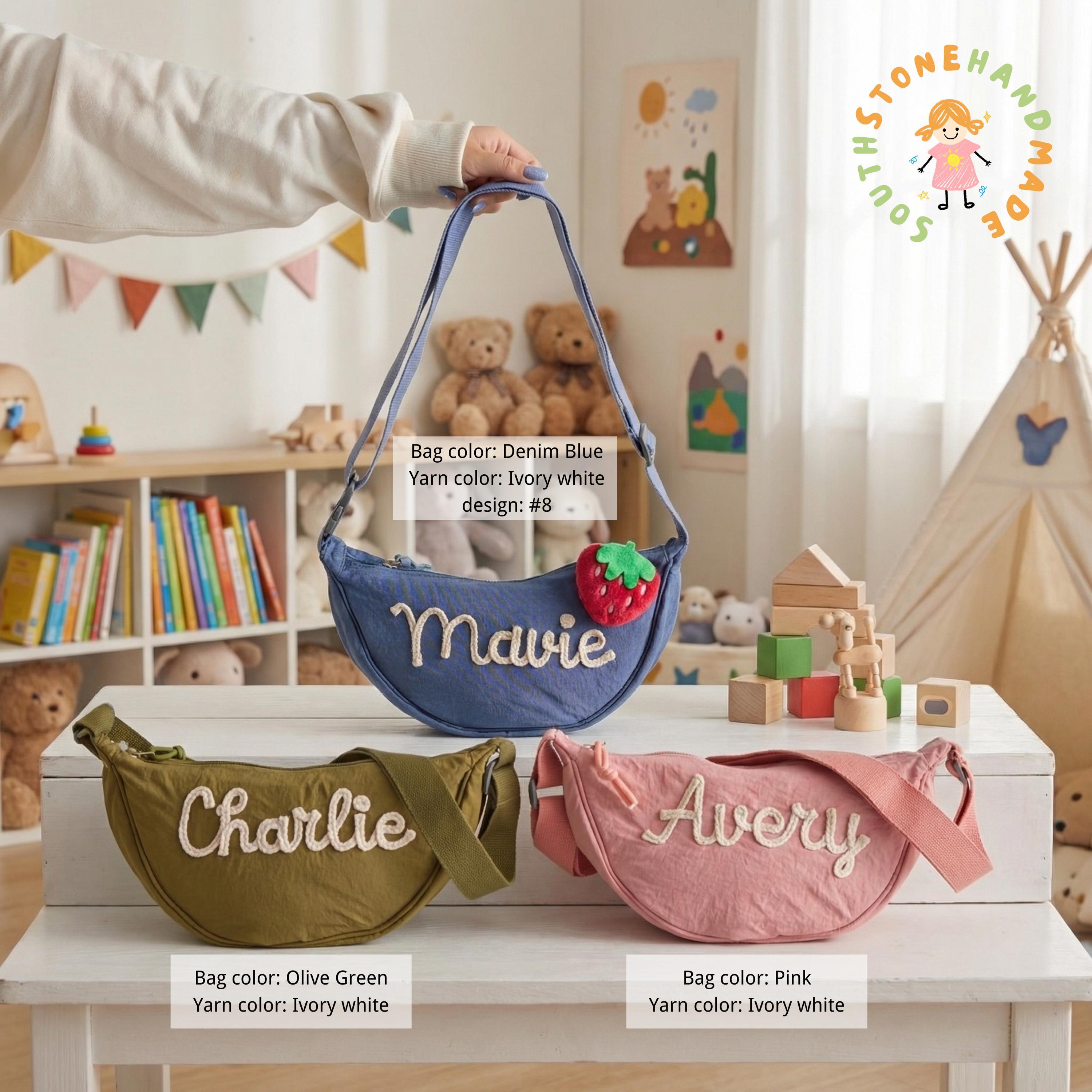 AS1042 Customized Name Personalized Dumpling Bag DIY Light Crossbody One Shoulder Exclusive Customized Bag Birthday Gift