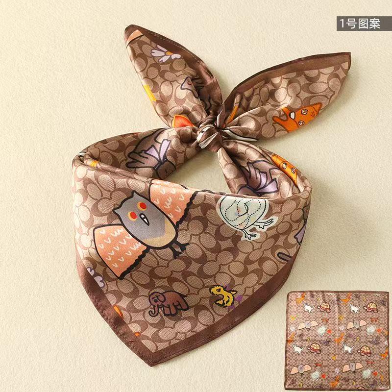 New Silk Square Scarf Women Luxury Floral Print Kerchief Soft Satin Hairband Hands Bag Ribbon Foulard Hijab Neckerchief Headband