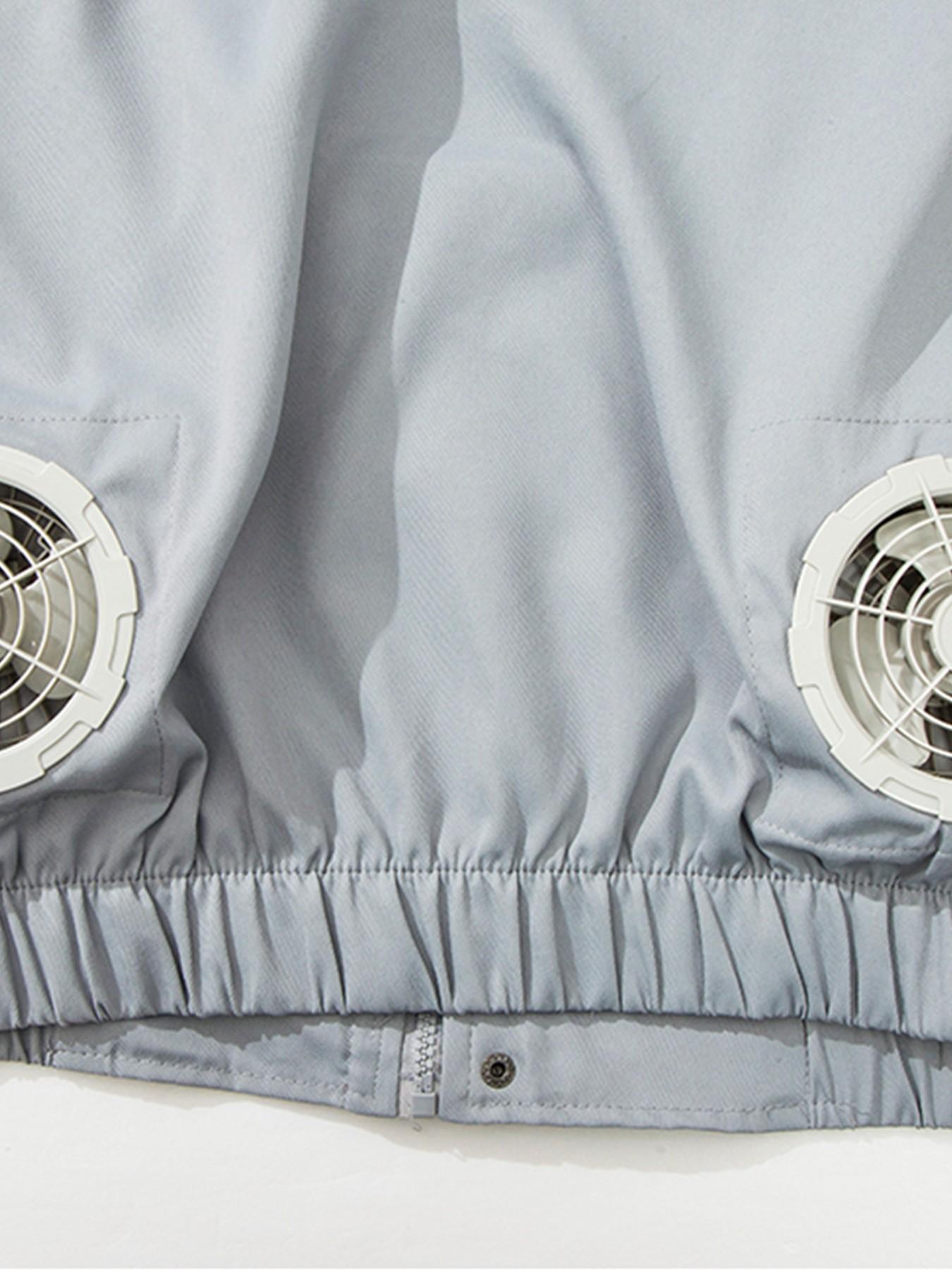 Men's Summer Cooling Shirt Set with Dual Fans, Quick Cool Down for Outdoor Work, Ideal for High-Temperature Scenes, All-Day Comfort