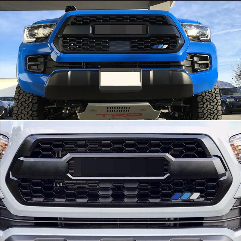 1 Set Tri-color 3 Front Grille Badge Emblem Decor For Toyota Tacoma TRD Pro 4Runner Tundra FJ RAV4 etc