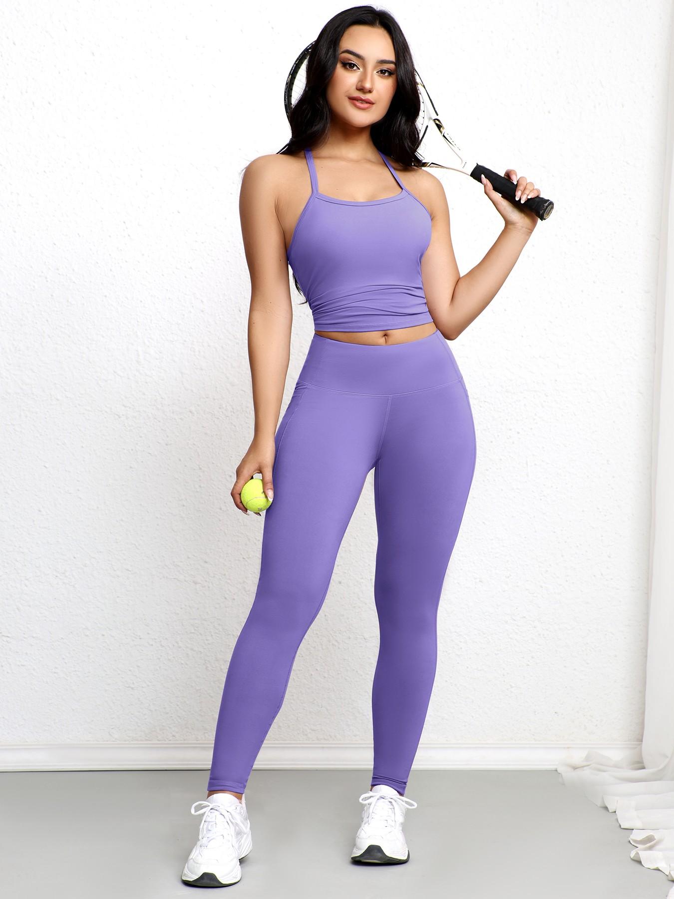 Women's Cross Backless Sports Bra, Yoga Top Comfortable Built in integrated bra, Ideal for Running & Gym Wear, All-Season Tank Top