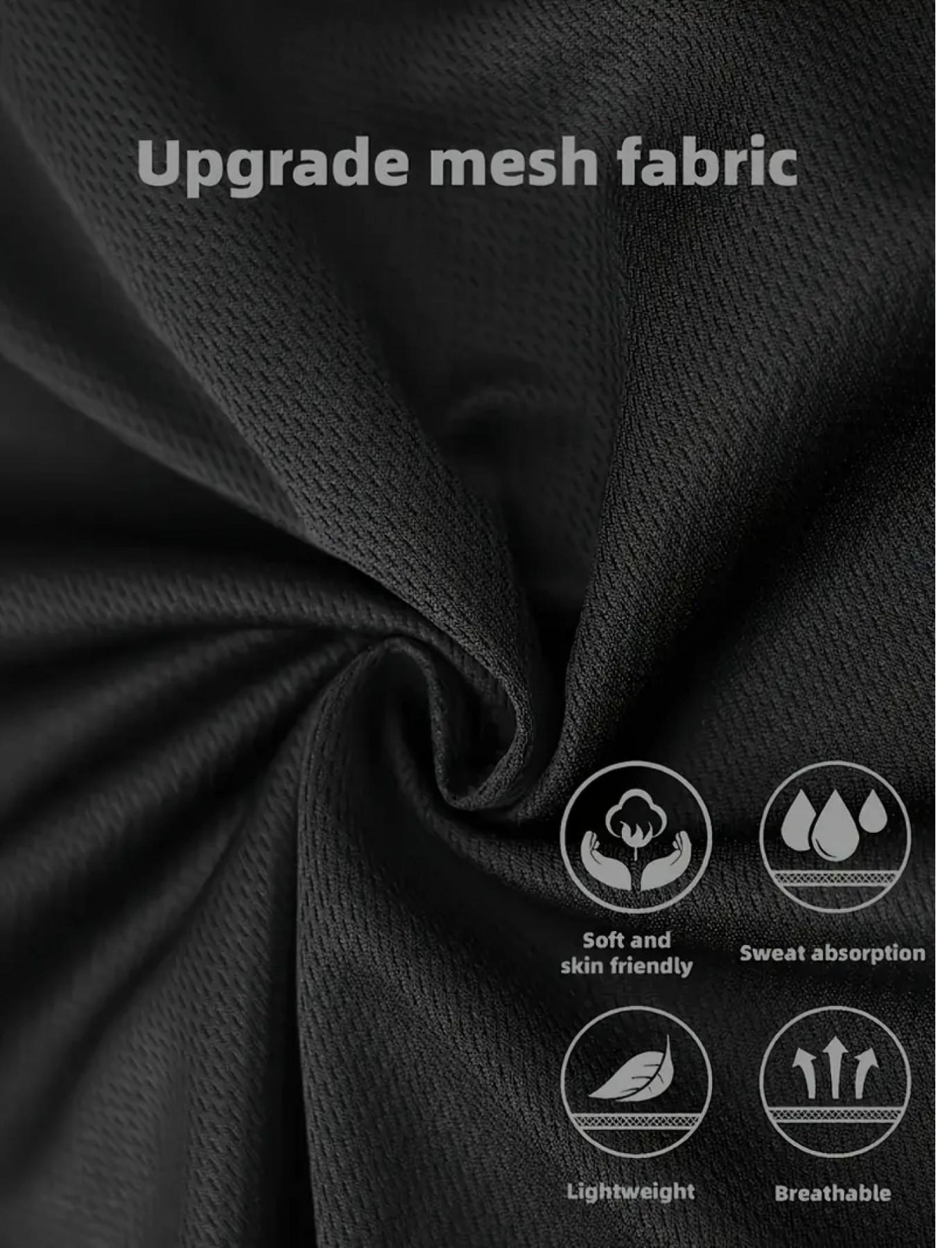 3-Pack Men's Casual Printed Short Sleeve T-Shirts, Breathable Sporty Fitted Tops, Trendy Streetwear Long-Sleeve Tee