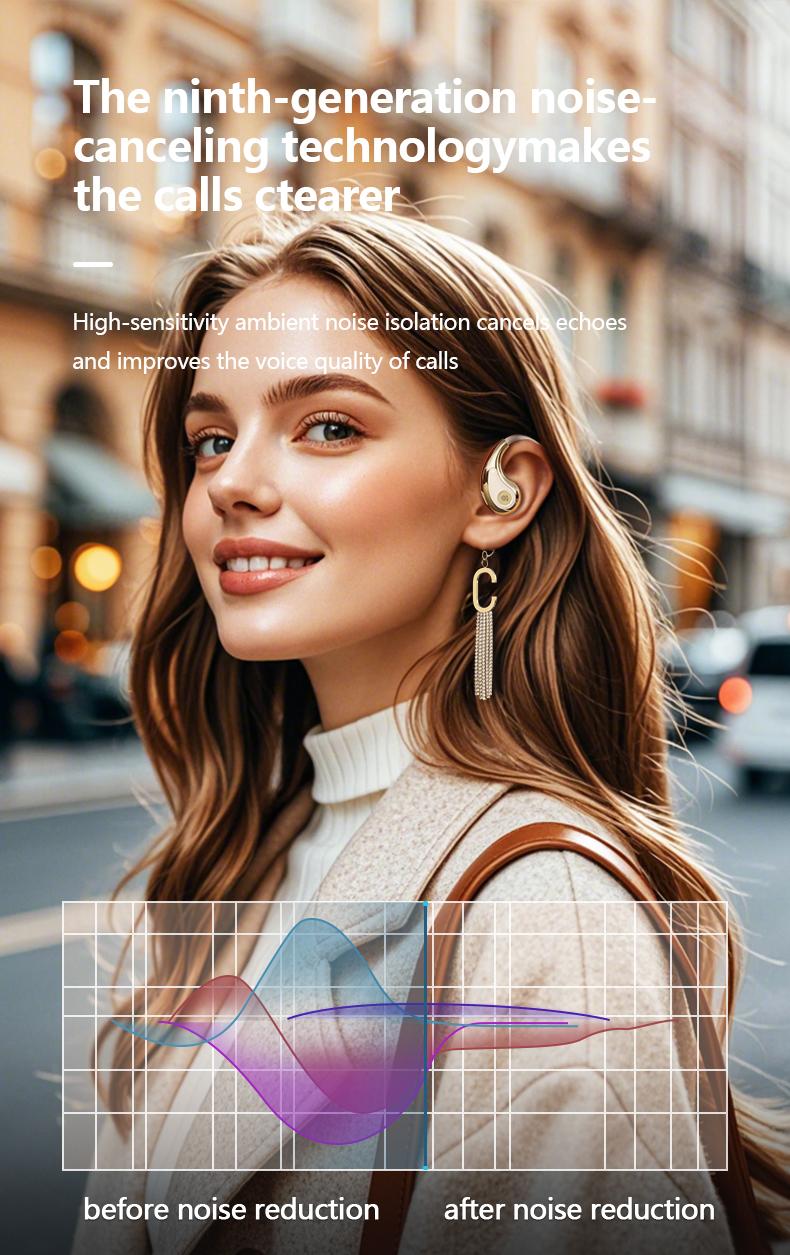 HYUNDAI YX49 Fashionable Open-Wear Stereo Earphones with Handbag-Style Light Luxury Design, Comfortable Fit, 2025 New Bluetooth 6.0 for Faster, More Stable Connection & Lower Power Use, HiFi Sound, Sport & Travel Ready, Perfect Gift for Girlfriend