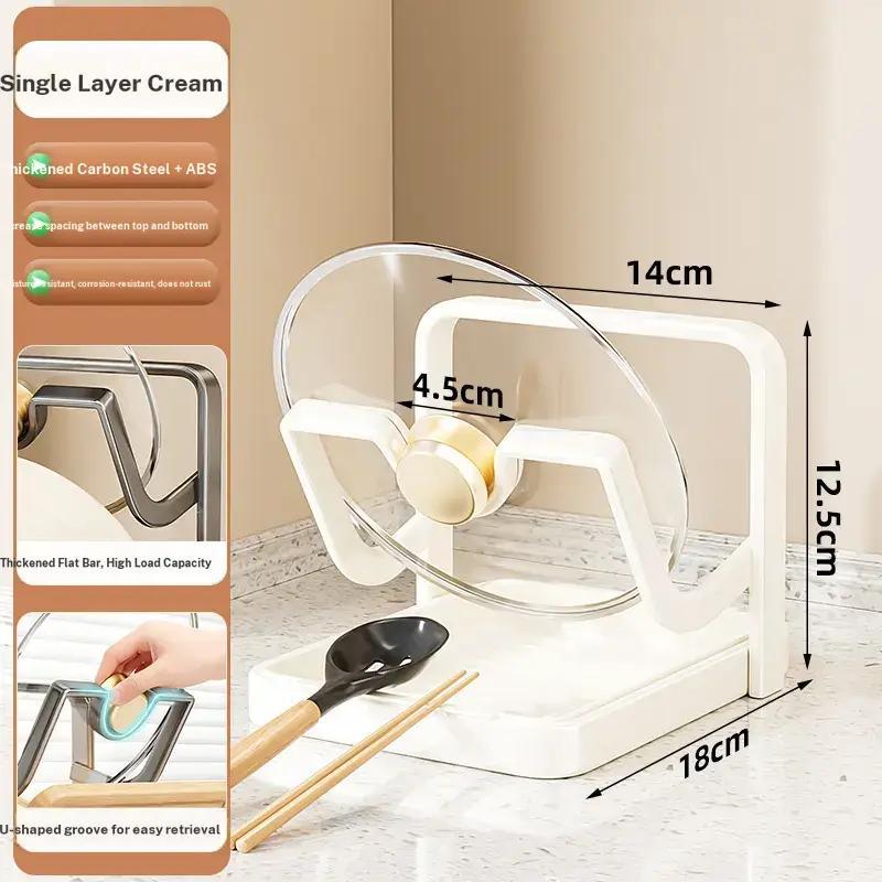 Multifunctional Kitchen Storage Rack, New Pot Lid Rack, Countertop Spatula Holder, Vertical Cutting Board Organizer, Chopping Board Organizer