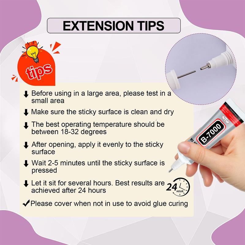 10pcs B-7000 Multi-Purpose Glue 15ML, Super Glue special glue for jewelry setting. Bonds crafts and is suitable for nail art bonding, fabric, jewelry making, wood, glass repair, etc.