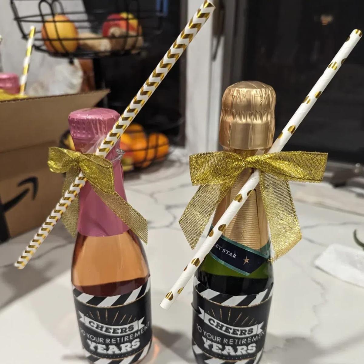 Elegant Striped mix Disposable Paper Straws, Gold Foil Crafted, Perfect for Birthdays Weddings Holidays, Cocktail Drink Accessories