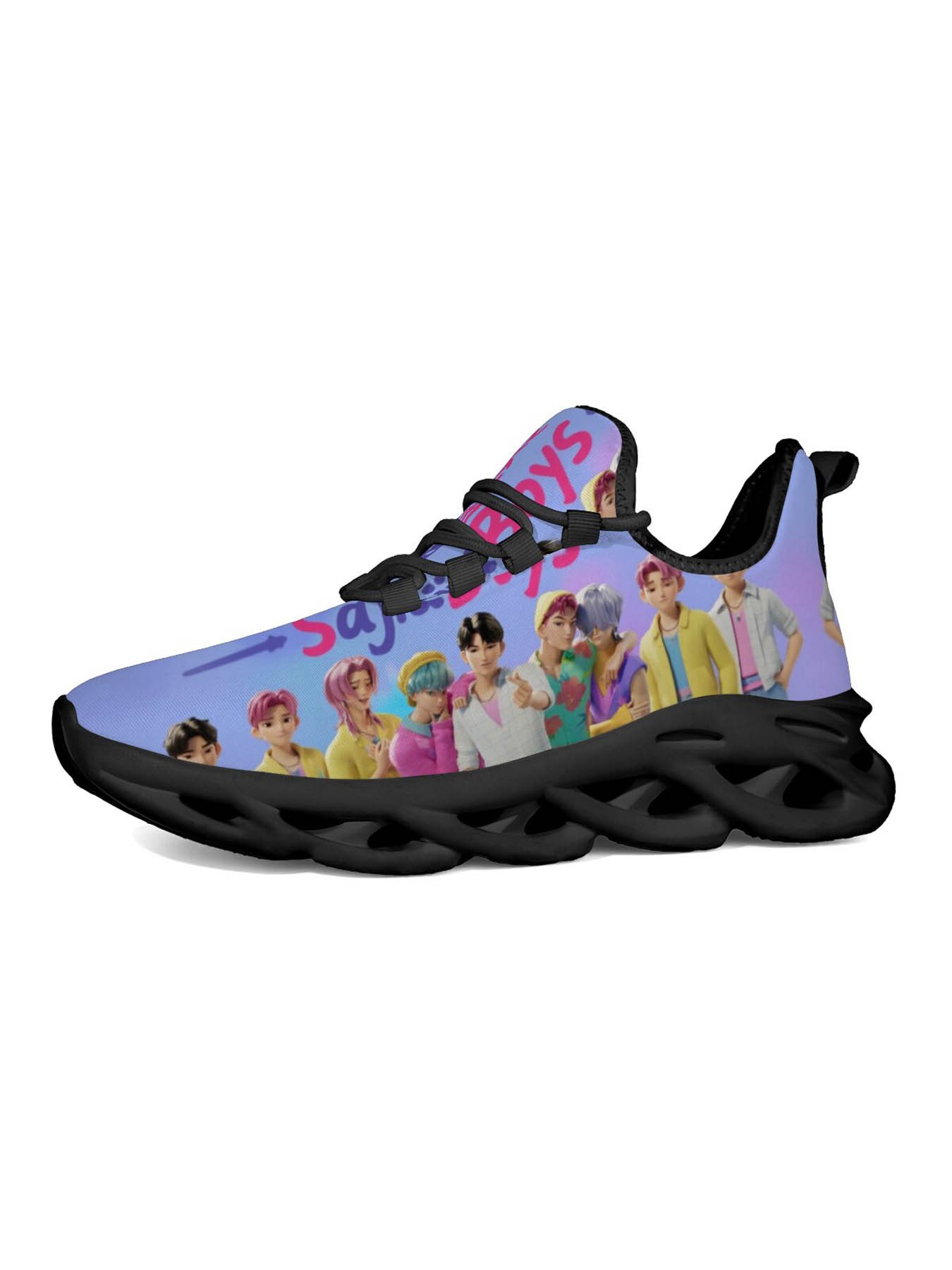 Exclusive Unique Print Fashion Trendy Sports Shoes, Casual, Anime Style Kpop Design, Vibrant Cute Patterns, Comfortable Modern Fit, Streetwear Essential
