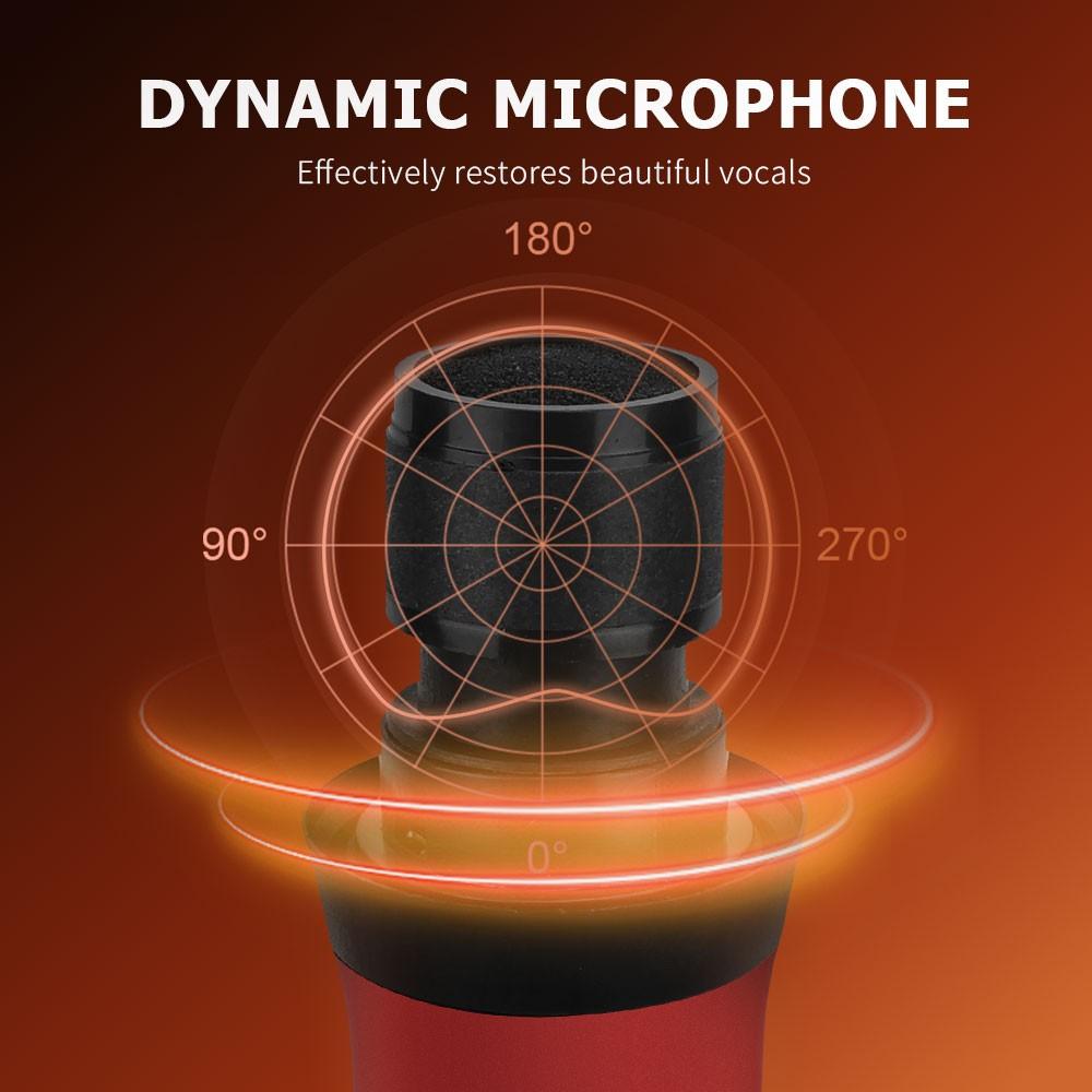 LMBGM  Dynamic Wireless Microphone, Leather-Touch Grip & Anti-Howling Clear Sound, Plug & Play 30m Stable Transmission, With LCD Display Mic & 6.35mm Receiver, Perfect for Home KTV, PA Speakers, DJ Mixers, Parties & Events.