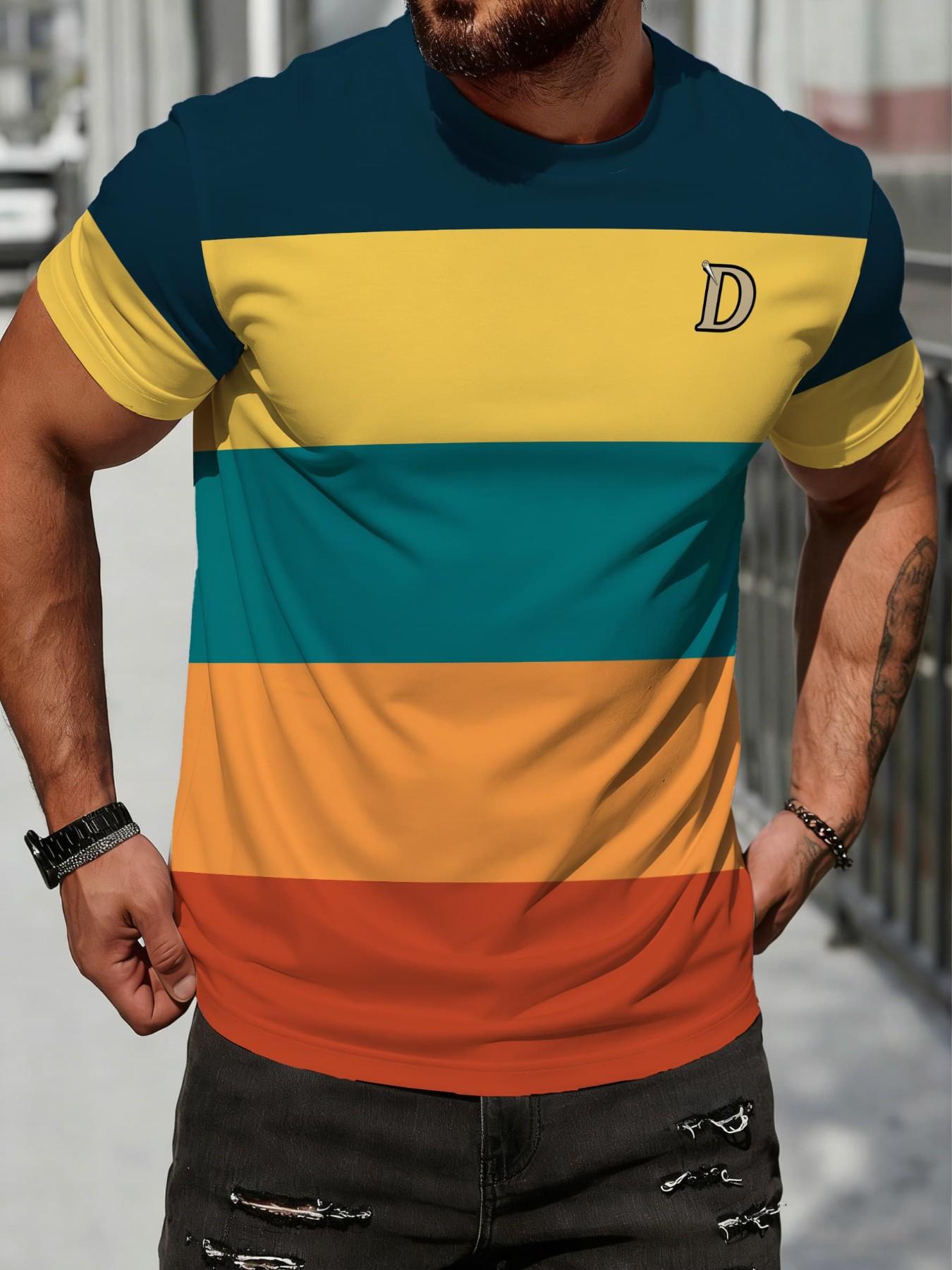 Men's Breathable Short Sleeve T-Shirt, Casual Oversized Jersey Top, All over Print, Comfortable and Stylish, Ideal for Daily Wear