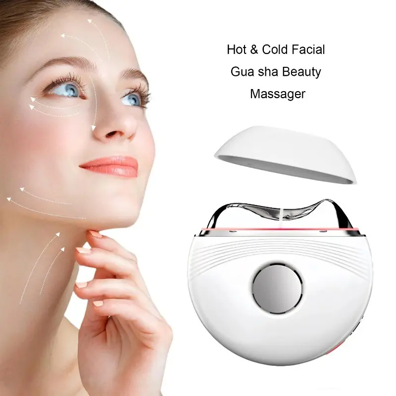 Cold Hot Microcurrent Beauty Device, LED Blue Light Vibrating Massager, Home Neck Massage Tool, Dym-054 Model, 5v/1a Power Consumption