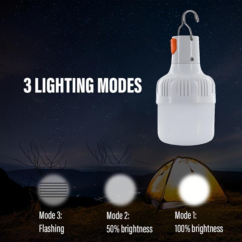 Camping Lantern, USB-Rechargeable Smart Lantern, LED Portable Lantern Night Light, High-Brightness Lighting, with Hook, for Emergency Use, Camping, Fishing, Garden, Street Vending