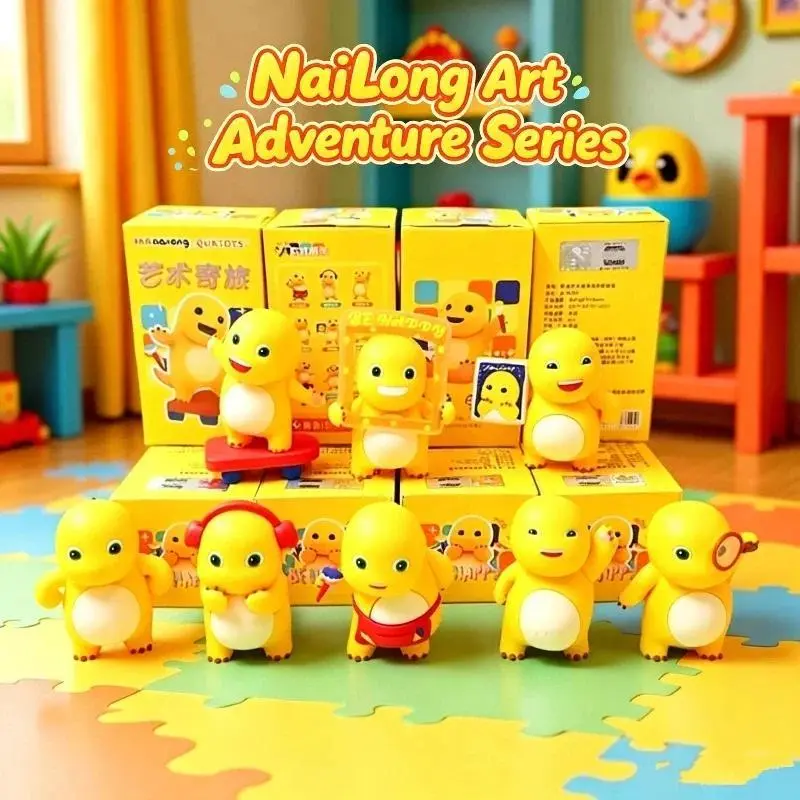 Full Set 8pcs Nailong Art Journey Series Blind Box Cute Trendy Collectible Figurines Desktop Tabletop Home Decor Ornament Gift