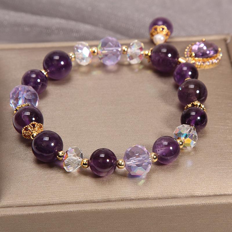 The Shield Crystal Healing & Protection Bracelet Amethyst Crystal The Shield Crystal Healing & Protection Bracelet Amethyst Crystal