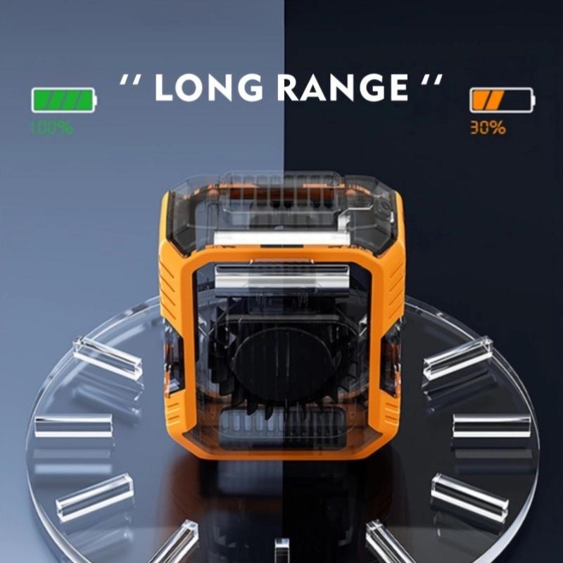 [Spring Deals] Coucur 2026 New Personal Waist Portable Fan USB Rechargeable with Clip & Power Bank 3 Speeds Airflow LED Light Wearable Belt Fan for Outdoor Jobsite Farms Traveling Fishing