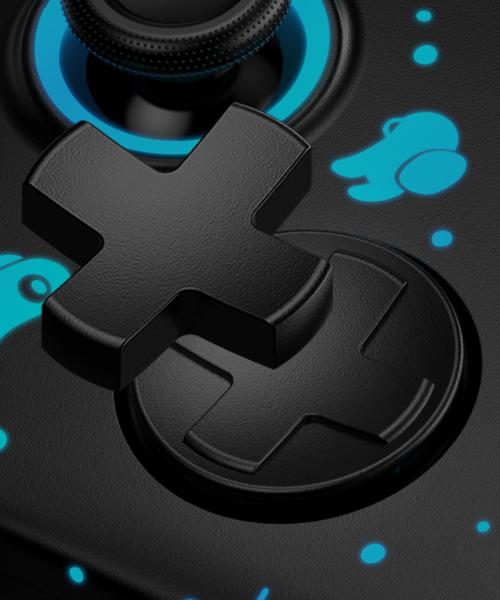 FUNLAB Wireless Gamepad for Switch, Ergonomic Game Controller, Switch/OLED/Lite Compatible, RGB Light Color Adjustable, with Hall Effect Trigger and Turbo Boost, Christmas/New Year Gift - Black