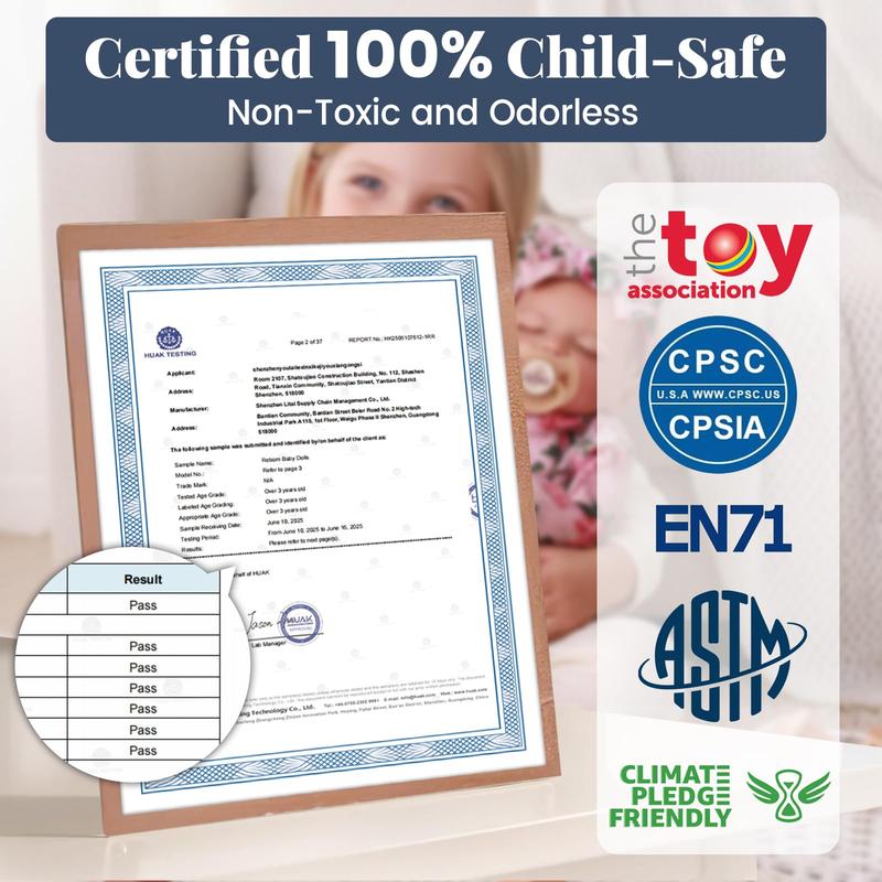 BABESIDE Reborn Baby Dolls - 17/20 Inch Cute Soft Vinyl Realistic Baby Doll Girl Poseable Smiling Real Life Rebornbabydoll with Complete Accessories for 3+ Years Old Gifts