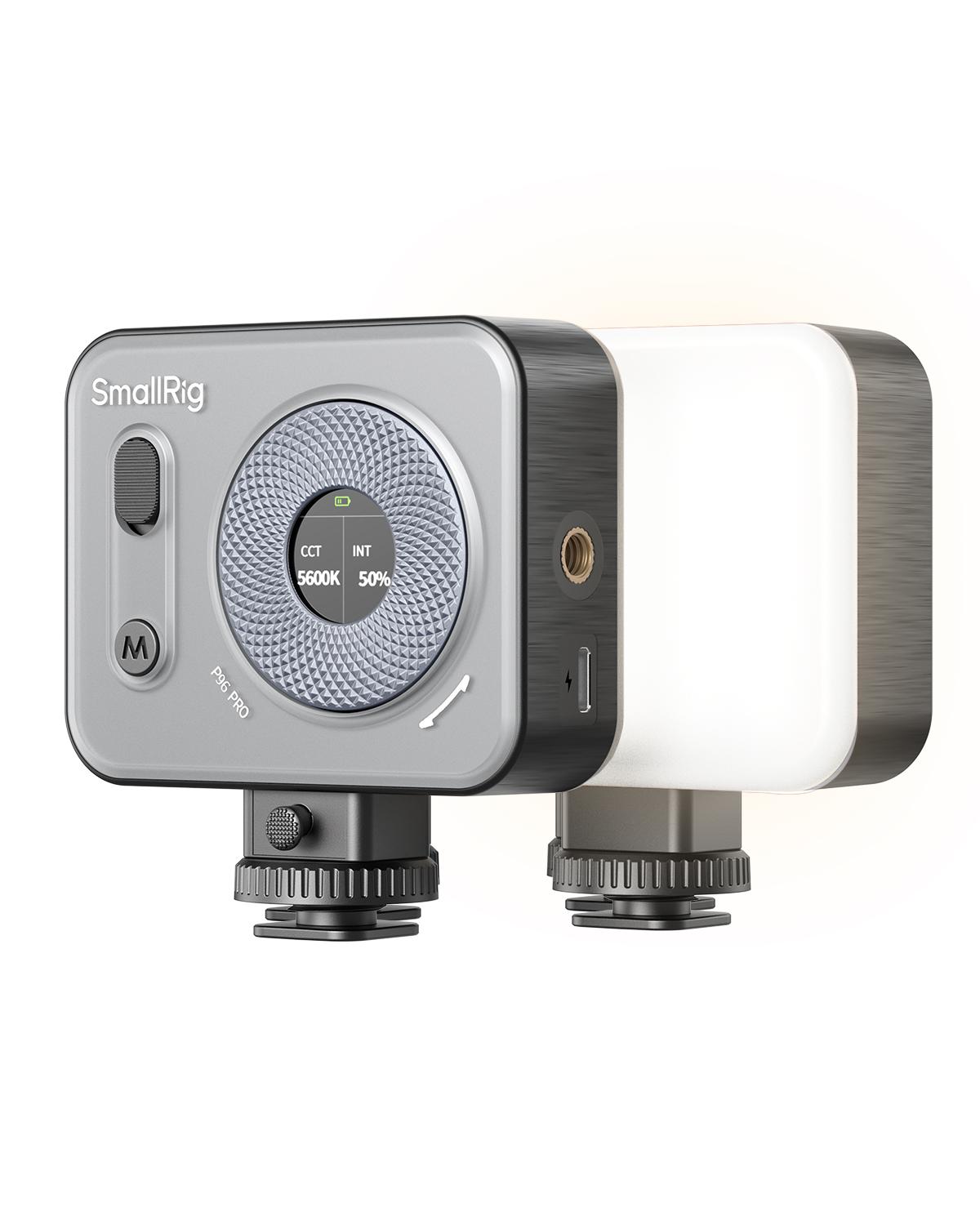 SmallRig Vibe P96 Pro Led Video Light, Portable Camera Light for Photography, Cold Shoe Light, CRI95+, 2500-6500K, 5 Effects, Fill Light Accessories for Content Creator, Streaming Black and pink 4660/4786 Smartphone Lighting