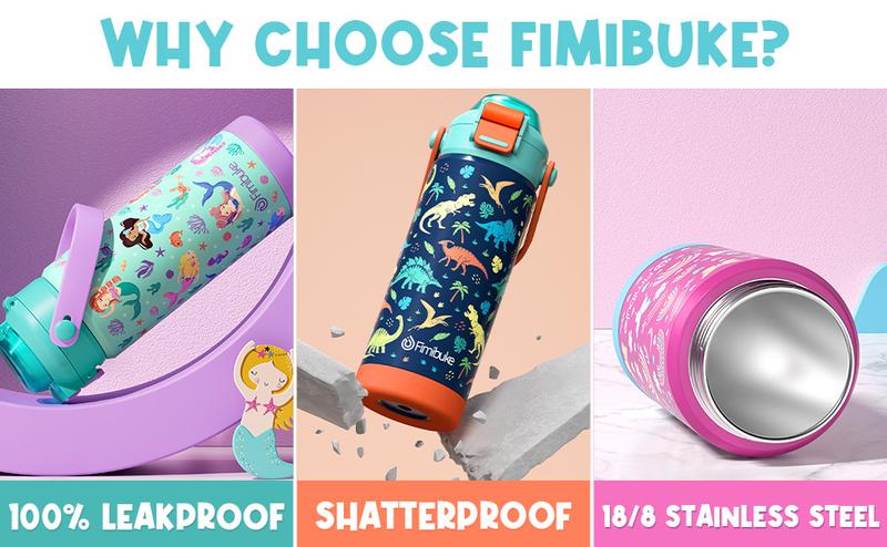 Product Introduction of Fimibuke Insulated Water Bottle with Pop-Open Straw & Spout Lid, 2-in-1 Leak-Proof Stainless Steel Tumbler, BPA-Free Travel Cup for School, Office, Outdoors – 2-Pack dealsforyoudays 4