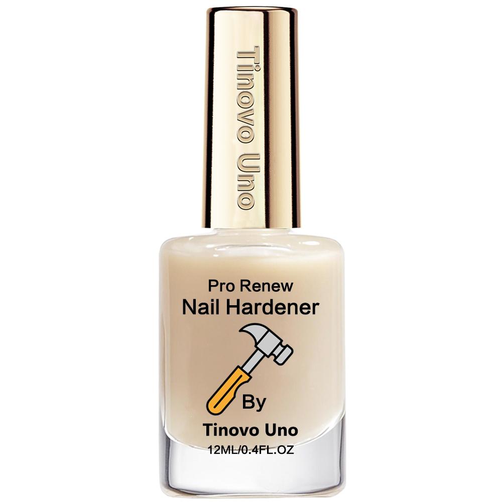 Tinovo Uno Natural Nail Hardener, Fast Drying, Enhances Nail Strength, Glossy Finish, Natural Shine, High Quality Formula, Nail Care